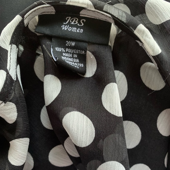 JBS Black & White Polka Dot Dress Black Zenobia Short Jumper Curvy Plus Size 20 - Picture 5 of 11